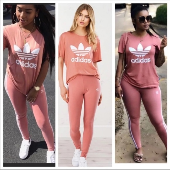 womens pink adidas leggings